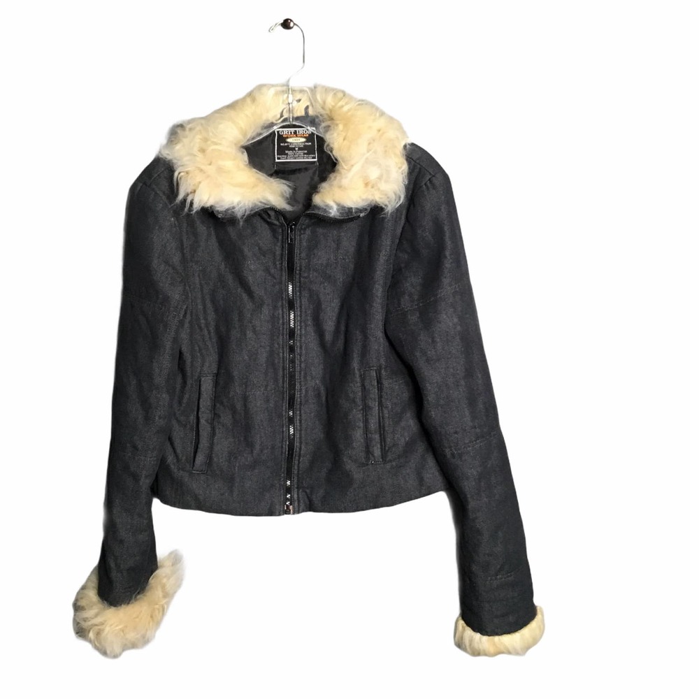 True Grit Faux Fur Denim Jacket